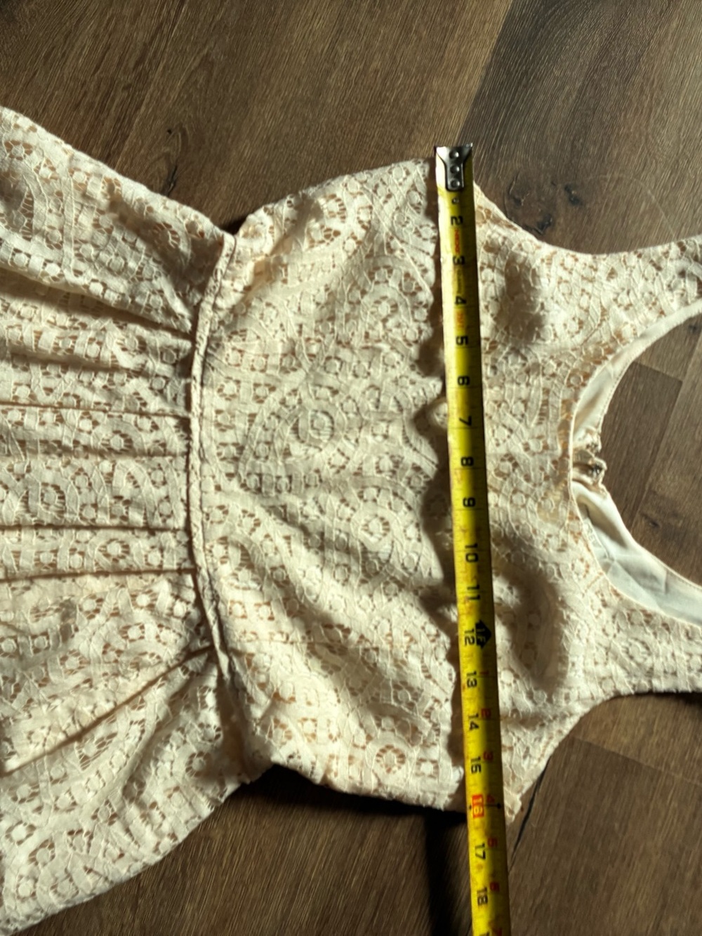 J. Crew Beautiful 👡Beige swirling Lace Fit-and-Flare Dress 4 - Picture 12 of 13